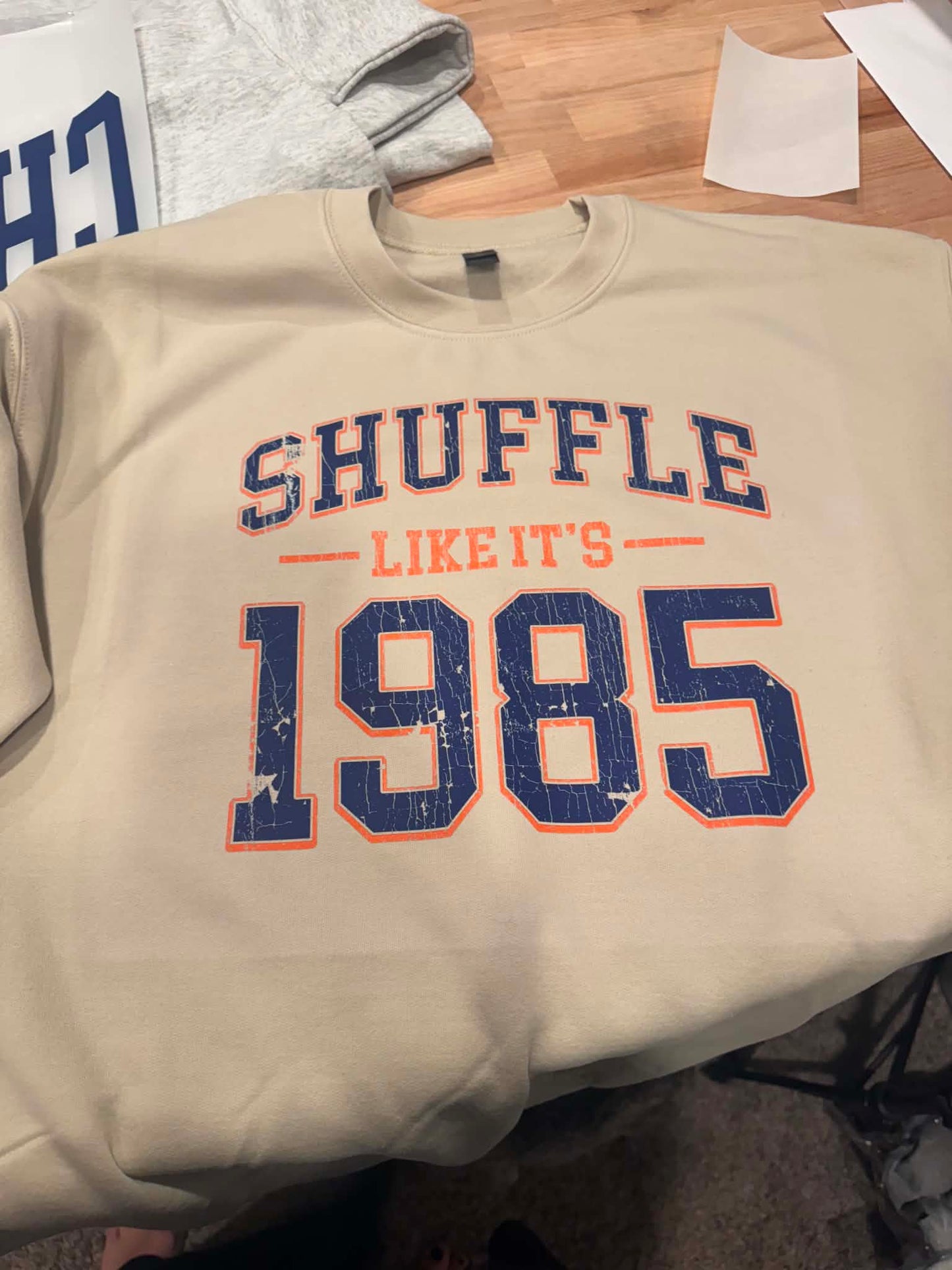 Shuffle Like Its 1985 Gildan Top