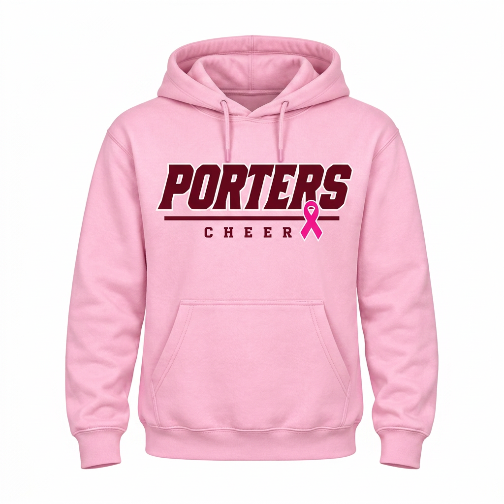 Porters Cheer Pink Out Gildan Hoodie