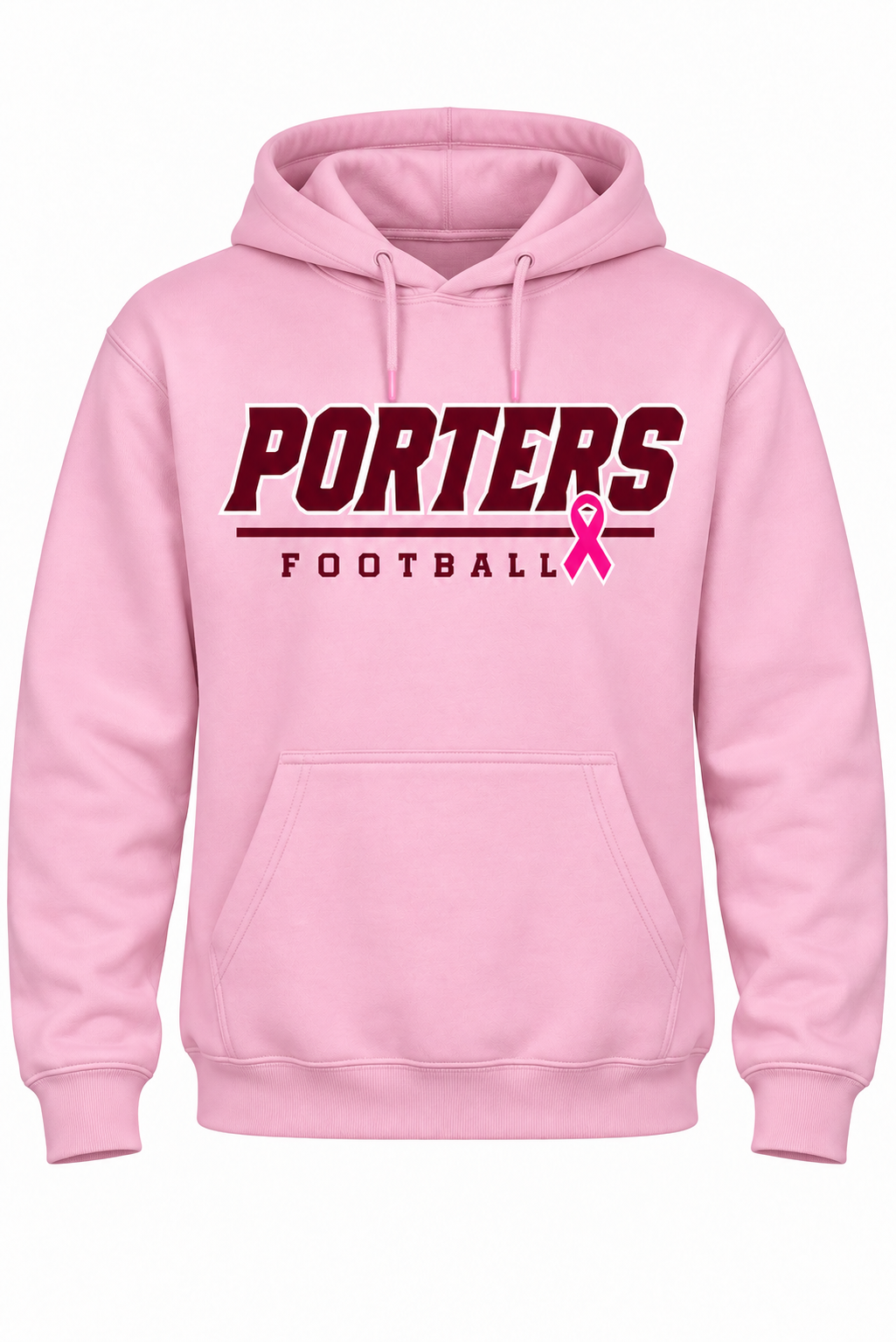 Porters Football Pink Out Gildan Hoodie