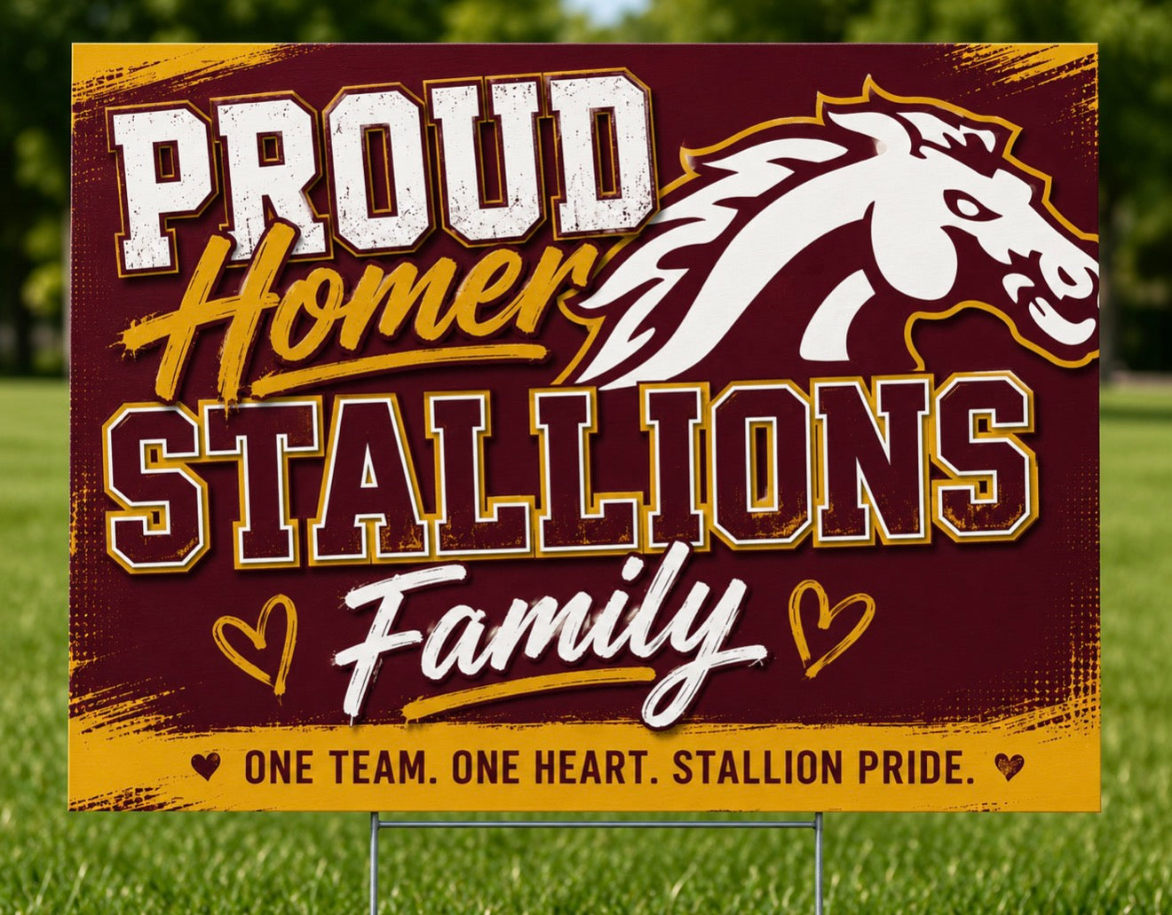 Stallions Yard Sign