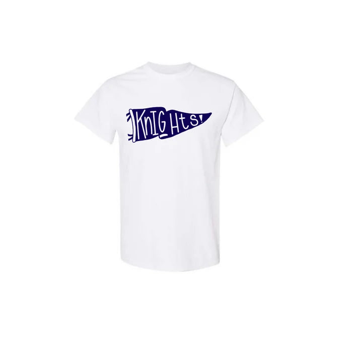 Navy Knights Flag Gildan T-Shirt