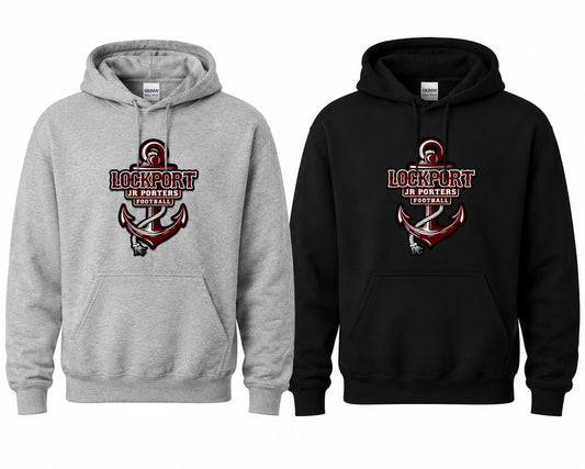 Lockport JR Porters Logo Gildan Hoodie