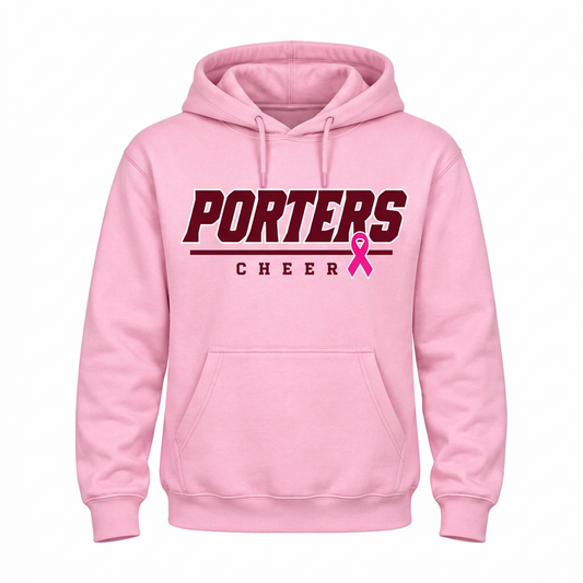 Porters Cheer Pink Out Gildan Hoodie