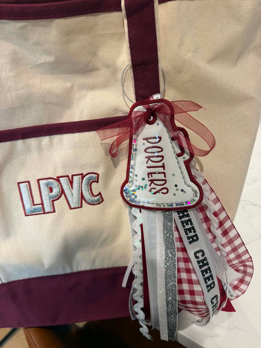 Custom Porters Cheer Bag Tags