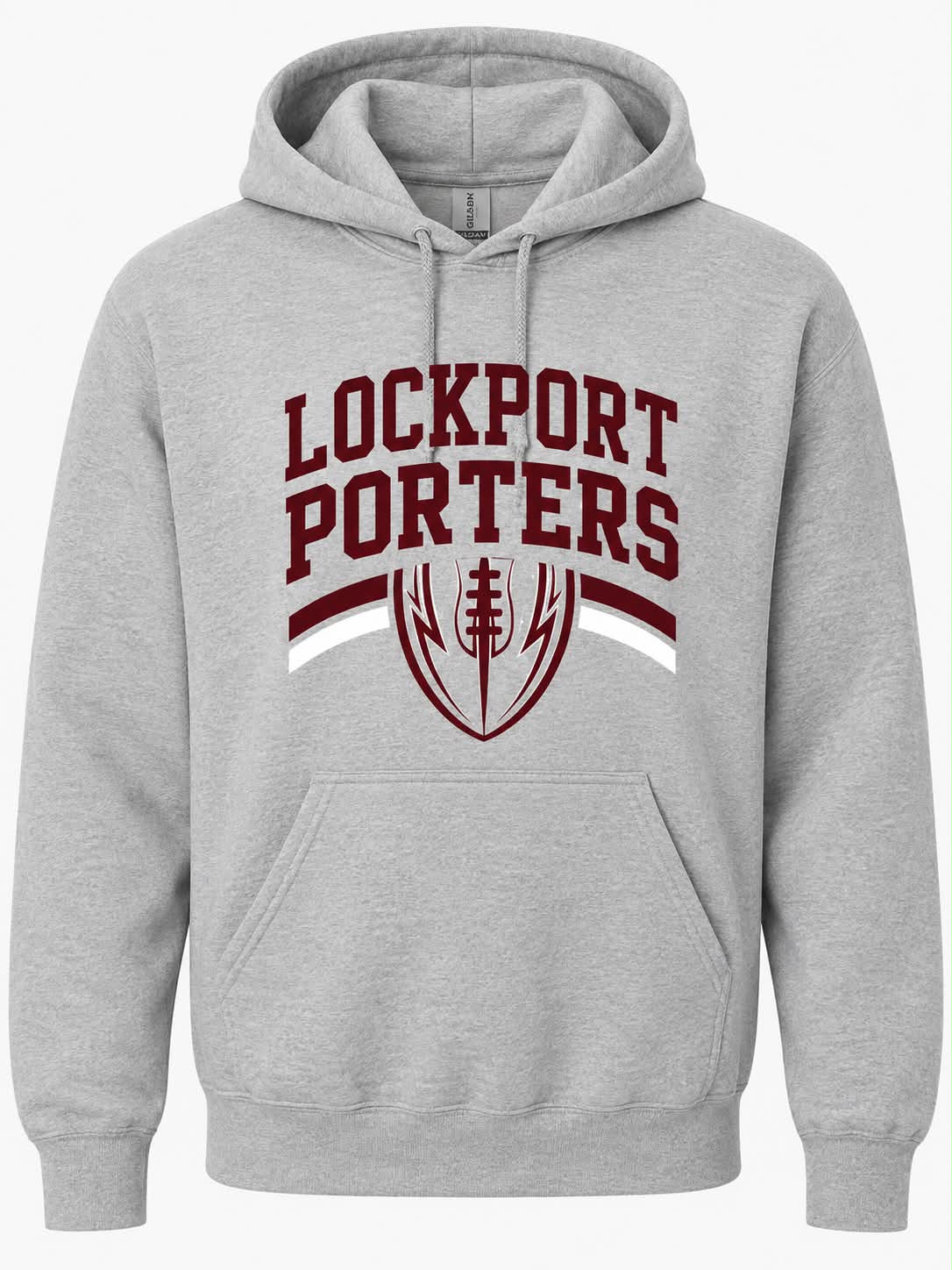 Porters Grey Gildan Hoodie