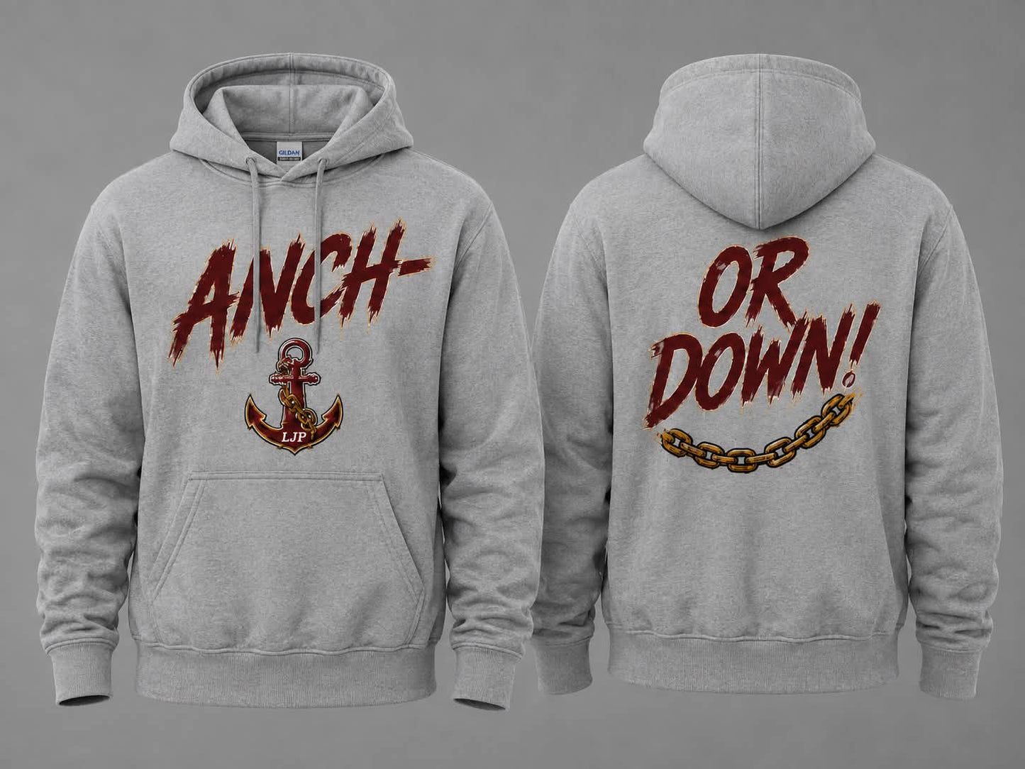 Anchor Down JR Porters Gildan Hoodie
