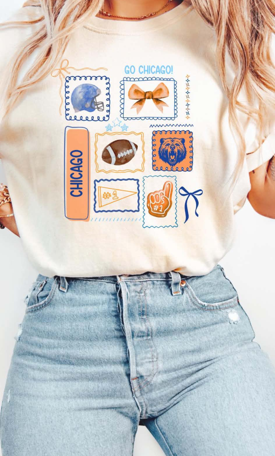 Chicago Bears Frames Gildan Top