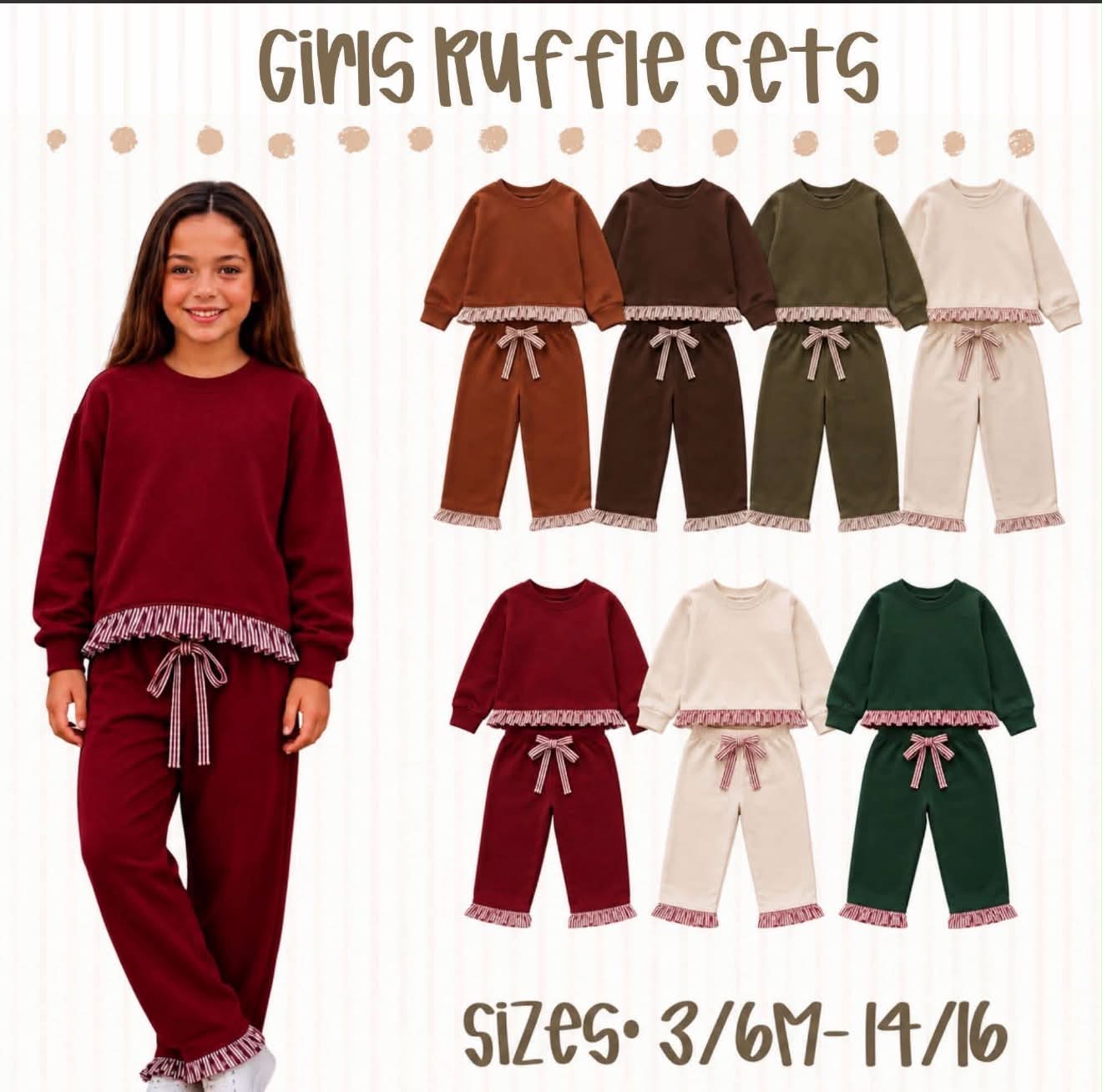 PRE-ORDER Girls Ruffle Set