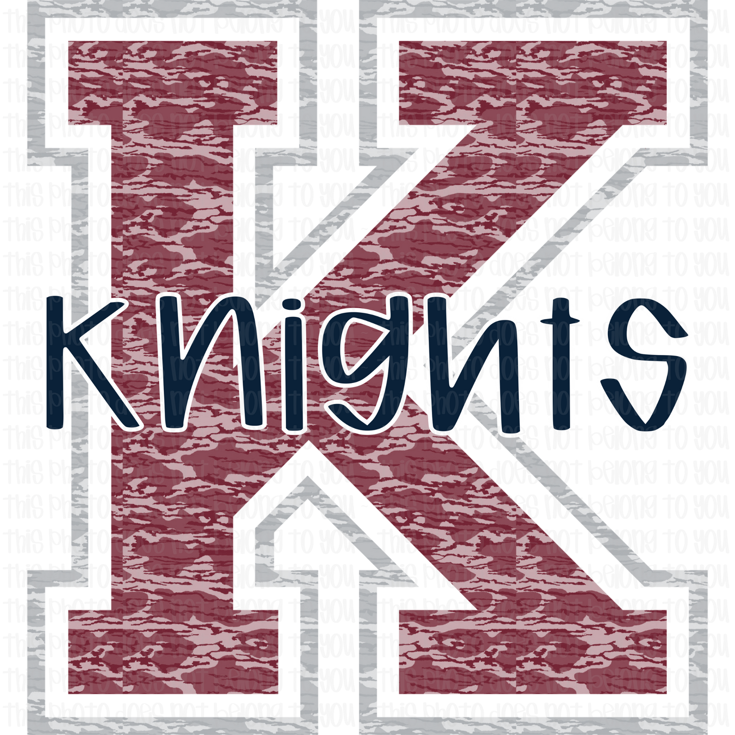 Camo K Knights Gildan Top