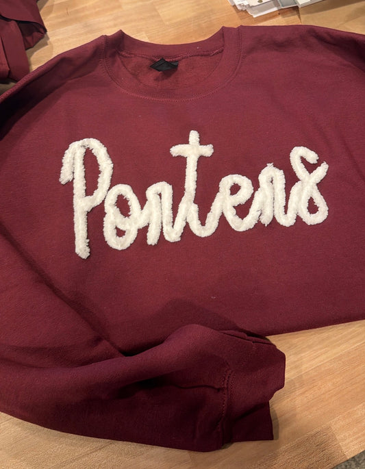 Embroidered Yarn Porters Gildan Crewneck