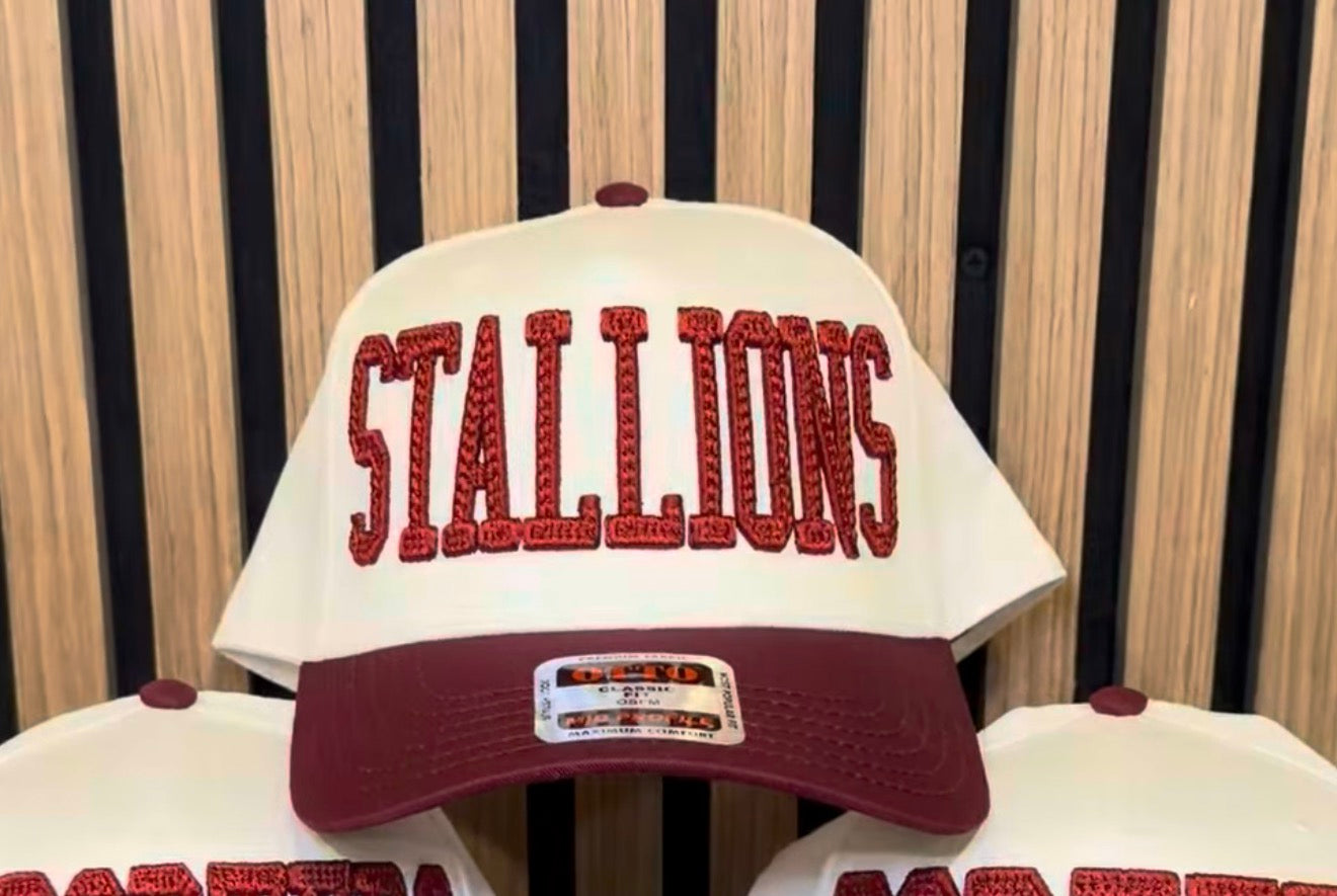 Stallions Puff Embroidered Hat II