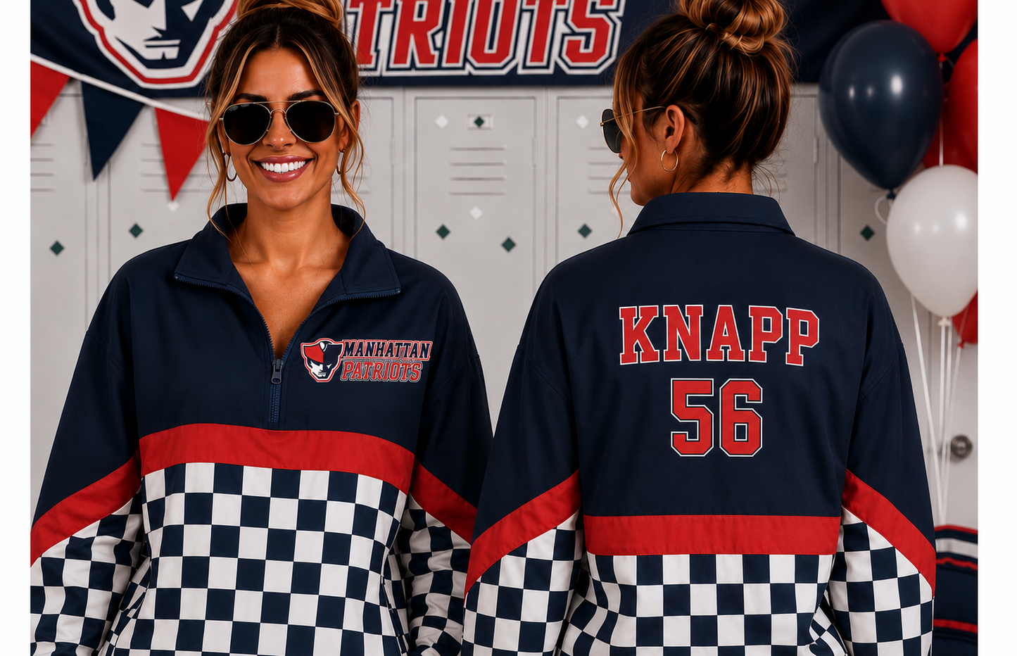 Pre-Order: Patriots Custom 1/4 Zip Light Weight Performance Windbreake