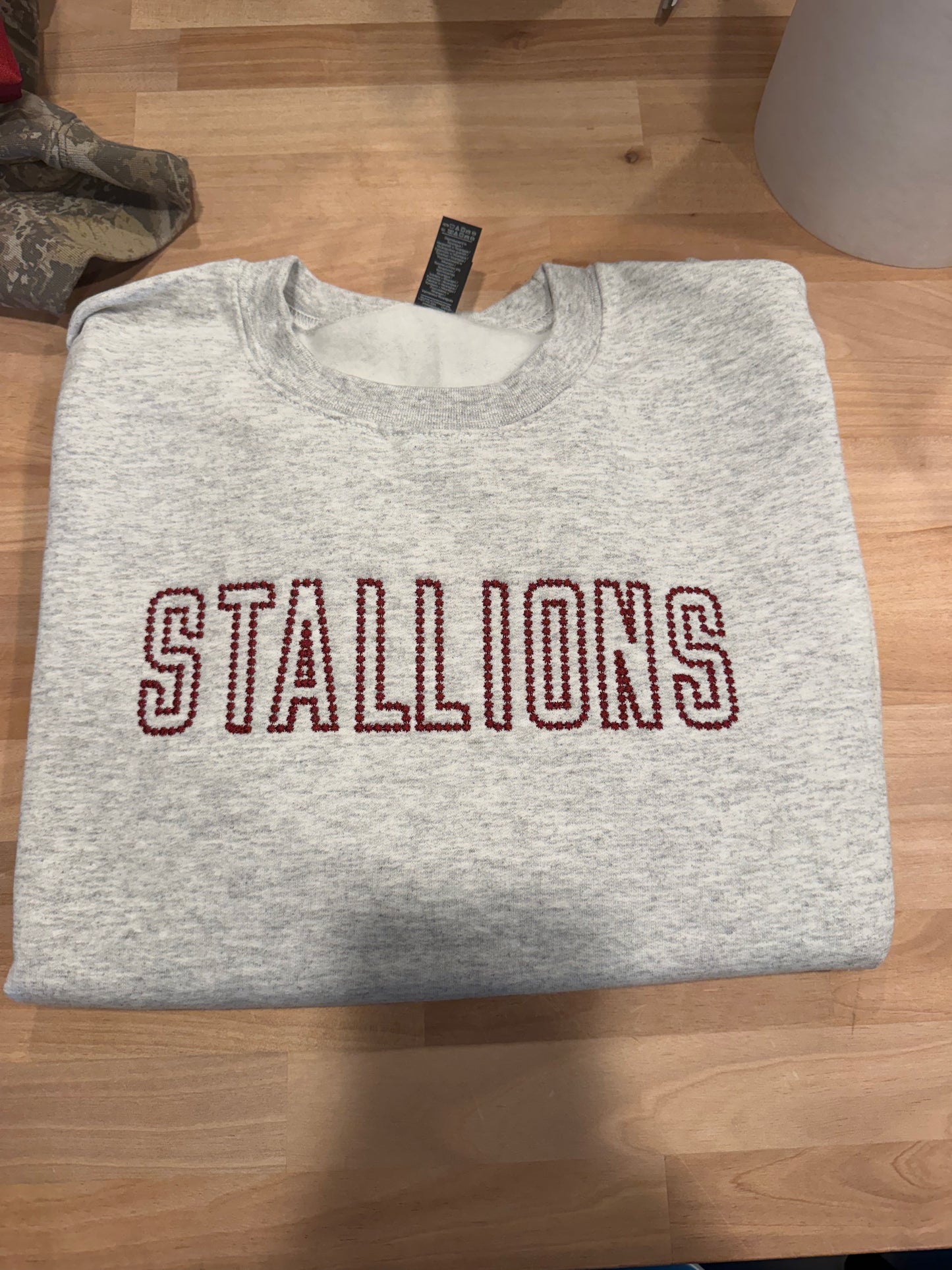 Embroidered Stallion Gildan Crewneck