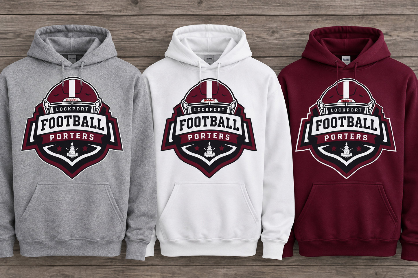 Porters Helmet Gildan Hoodie