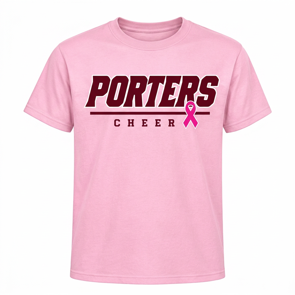 Porters Cheer Pink Out Gildan T-Shirt