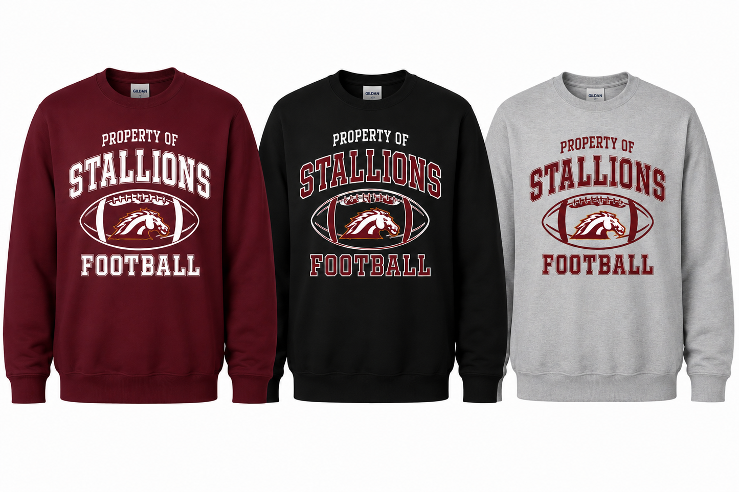 Property Of Stallions Gildan Crewneck