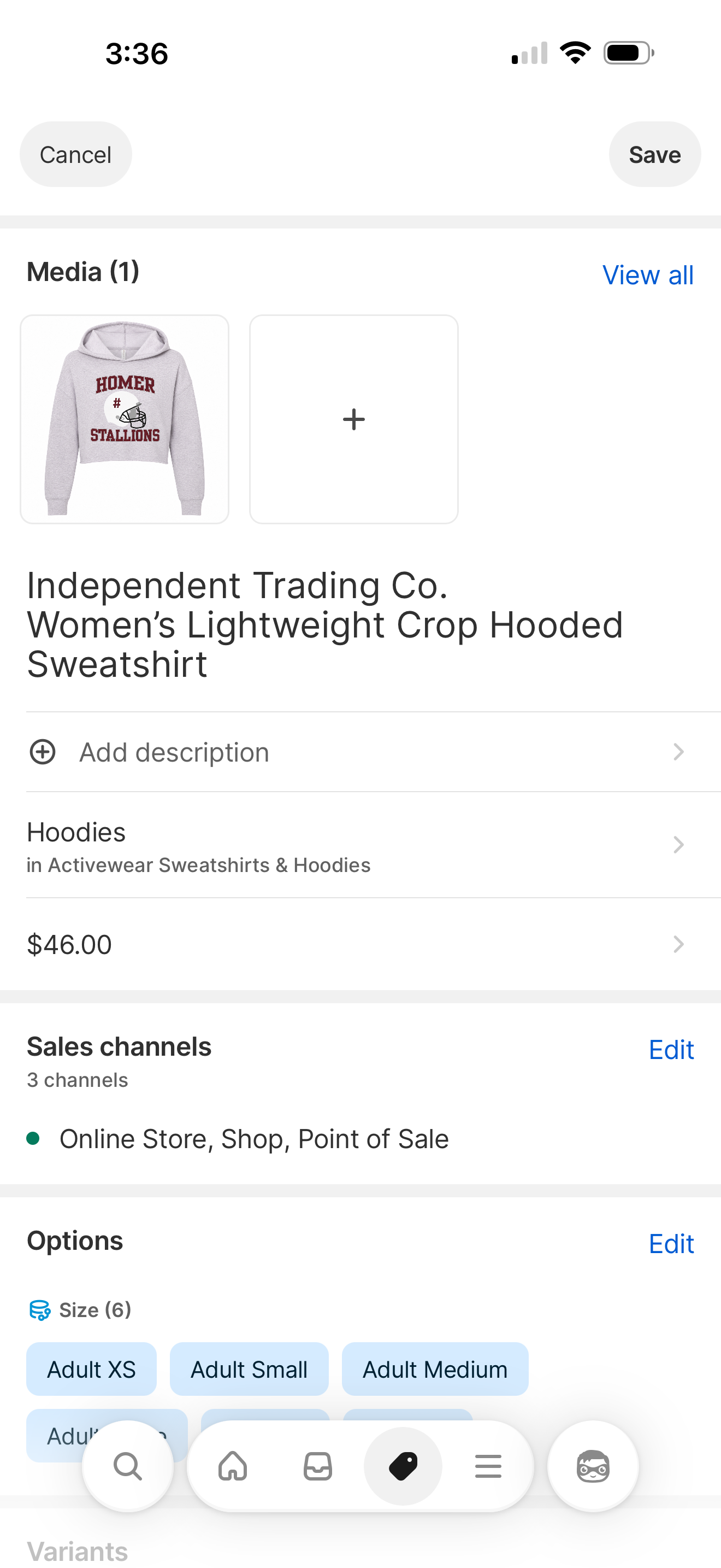 Independent Trading Co.
Women’s Lightweight Crop Hooded Sweatshirt