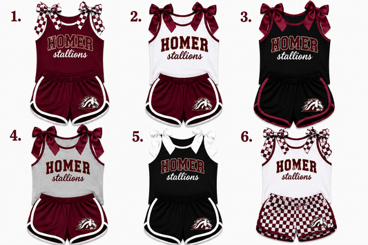 PRE-ORDER Custom Bow Tank & Shorts Set