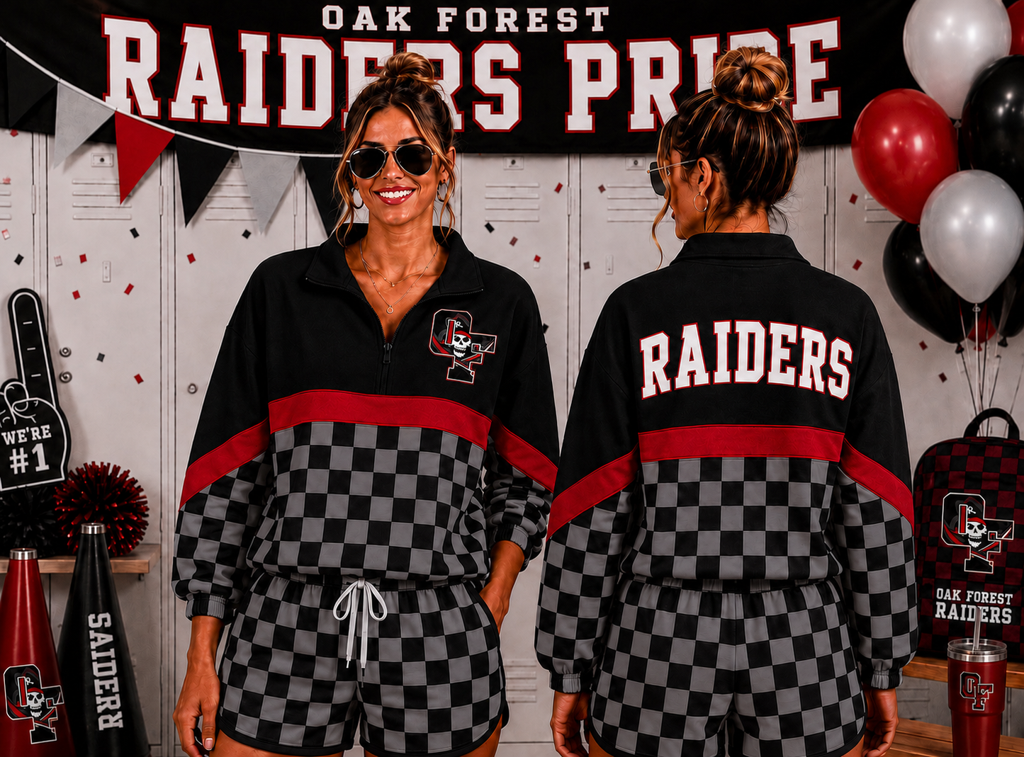 Raiders Youth & Adult Light Weight Performance Cheer Windbreaker Set