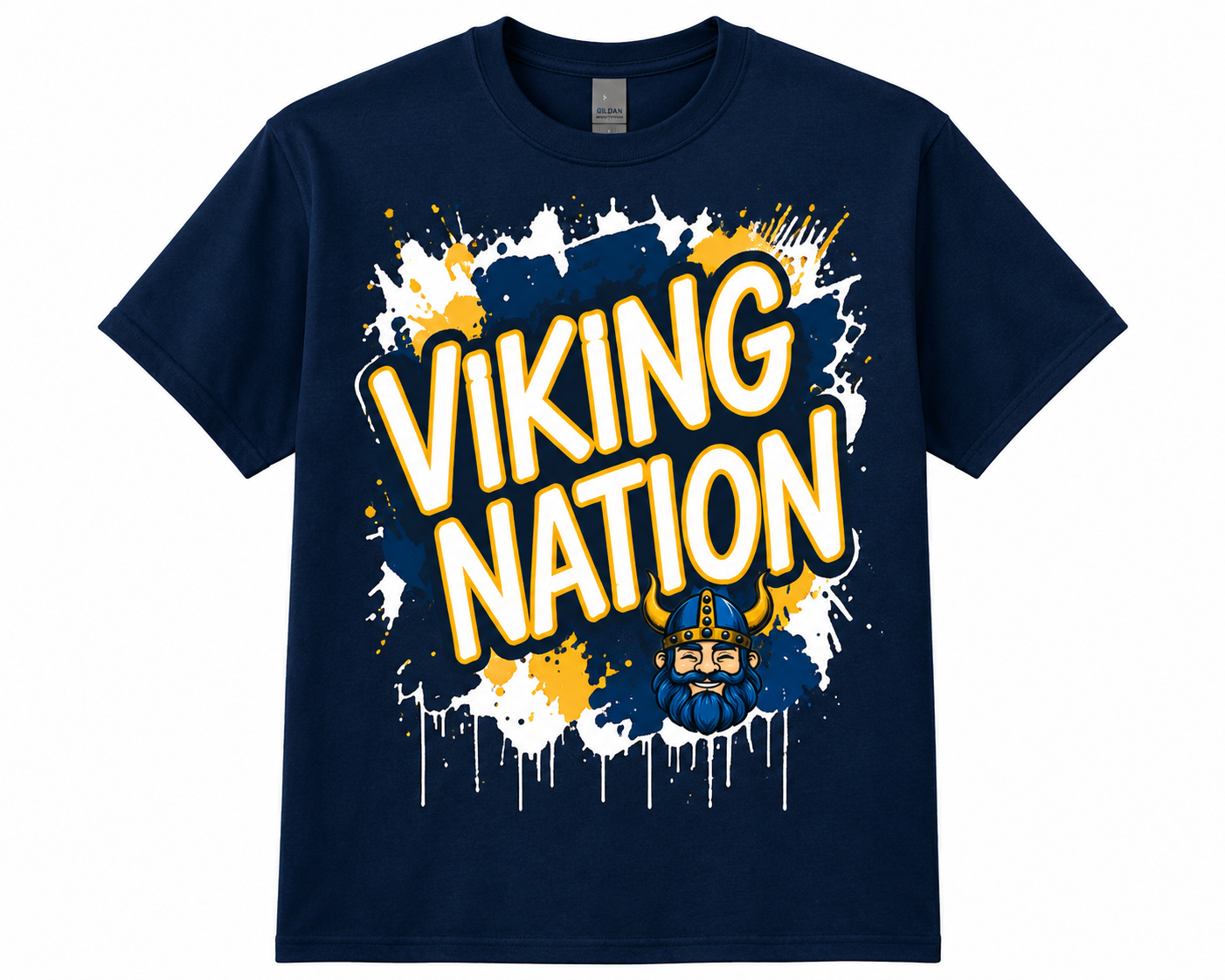 Vikings Nation Navy Gildan T-Shirt