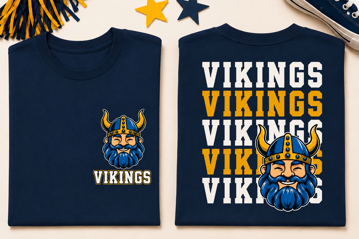 Vikings Navy Gildan T-Shirt