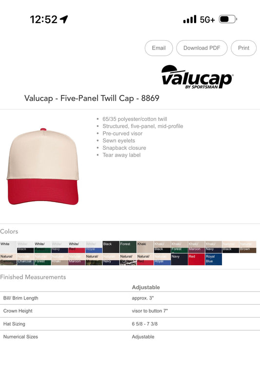 Custom Cursive Team Name/Mascot Puff Embroidered Hat