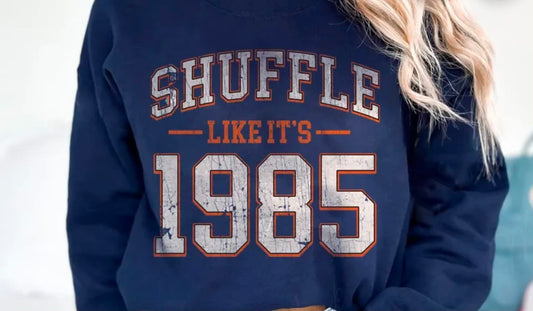 Shuffle Like Its 1985 Gildan Top