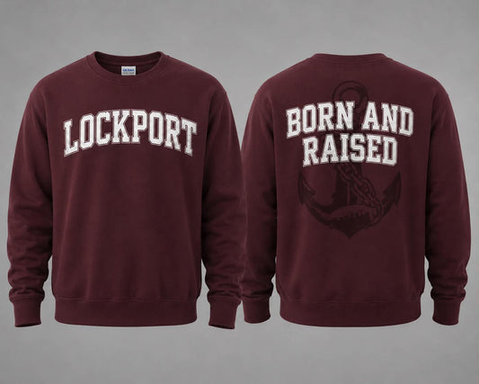 Lockport Born and Raised JR Porters Gildan Crewneck