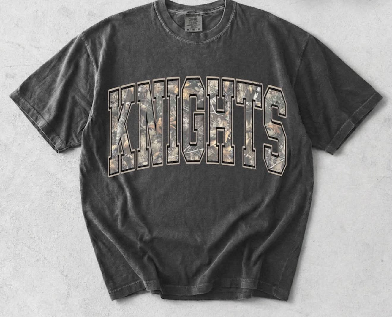 Camo Knights Comfort Colors Pepper T-Shirt