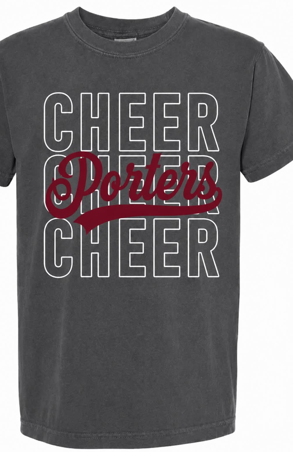 Porters Cheer Comfort Colors Pepper T-Shirt