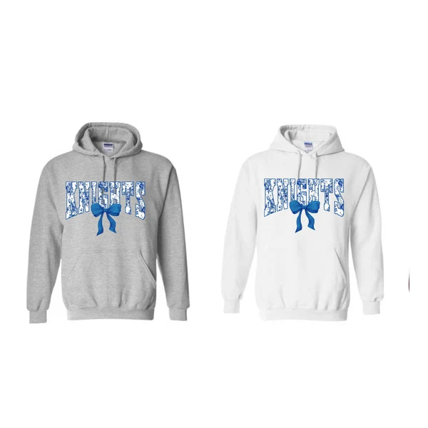 Knights Floral Bow Gildan Hoodie