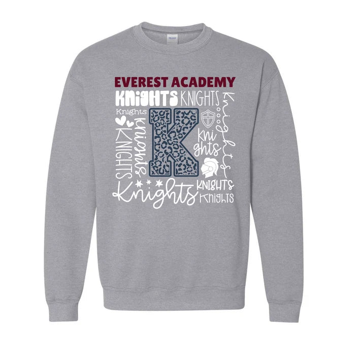 Leopard K Knights Gildan Crewneck