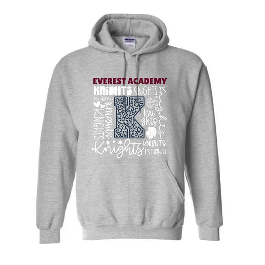 Leopard K Knight Gildan Hoodie