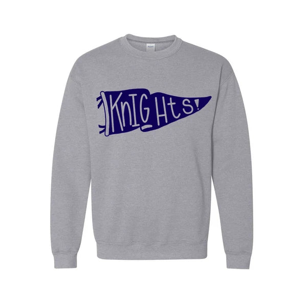 Navy Knights Flag Gildan Crewneck
