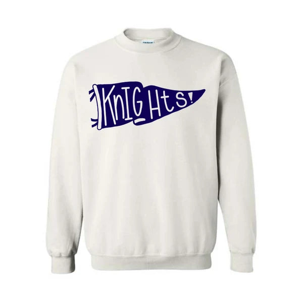 Navy Knights Flag Gildan Crewneck