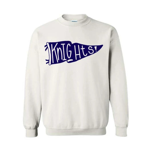 Navy Knights Flag Gildan Crewneck