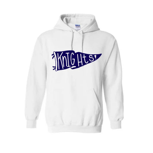 Navy Knights Flag Gildan Hoodie